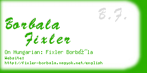 borbala fixler business card